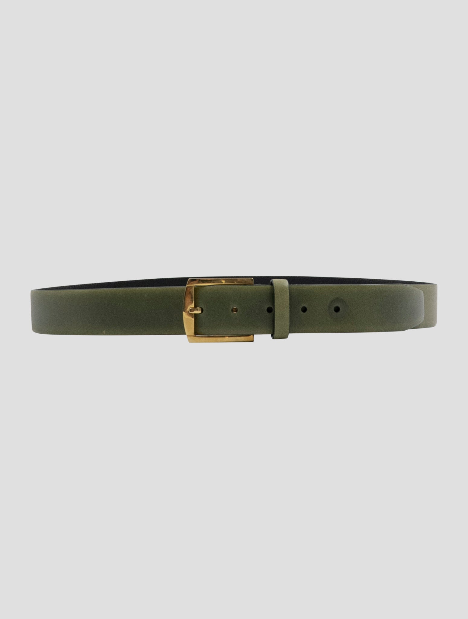 Kiton Green Leather Belt