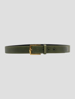 Kiton Green Leather Belt