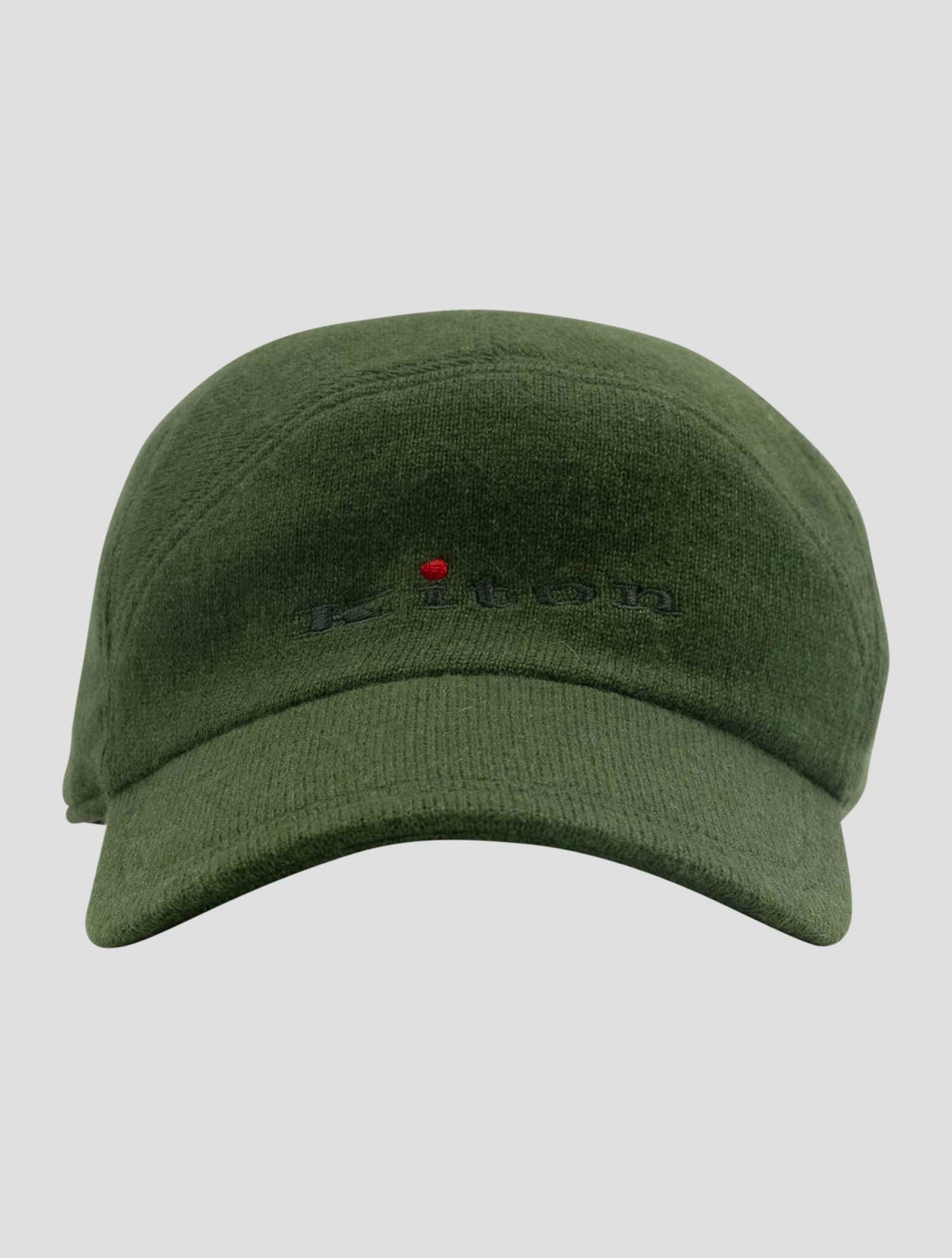 Kiton Green Cashmere Baseball Cap