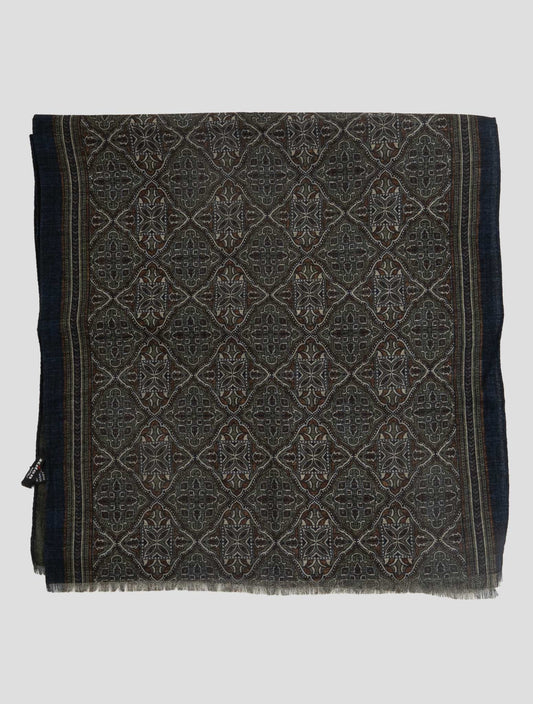 Kiton Multicolor Wool Scarf 45x180