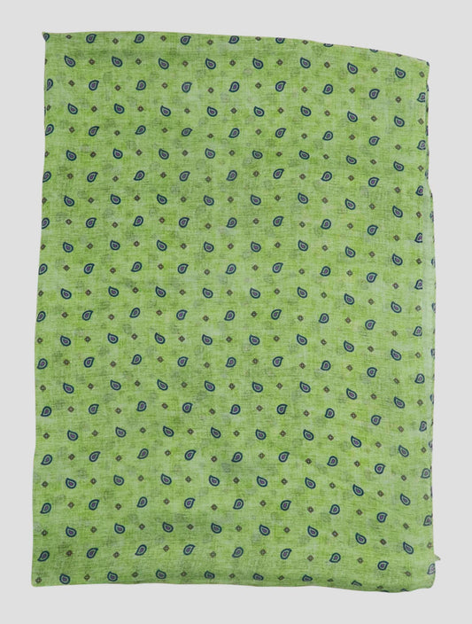 Kiton Green Silk Scarf 50x180