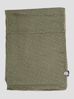 Kiton Green White Linen Scarf 65x180