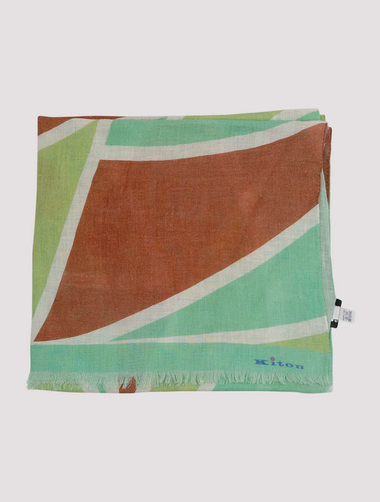 Kiton Multicolor Linen Silk 35x180