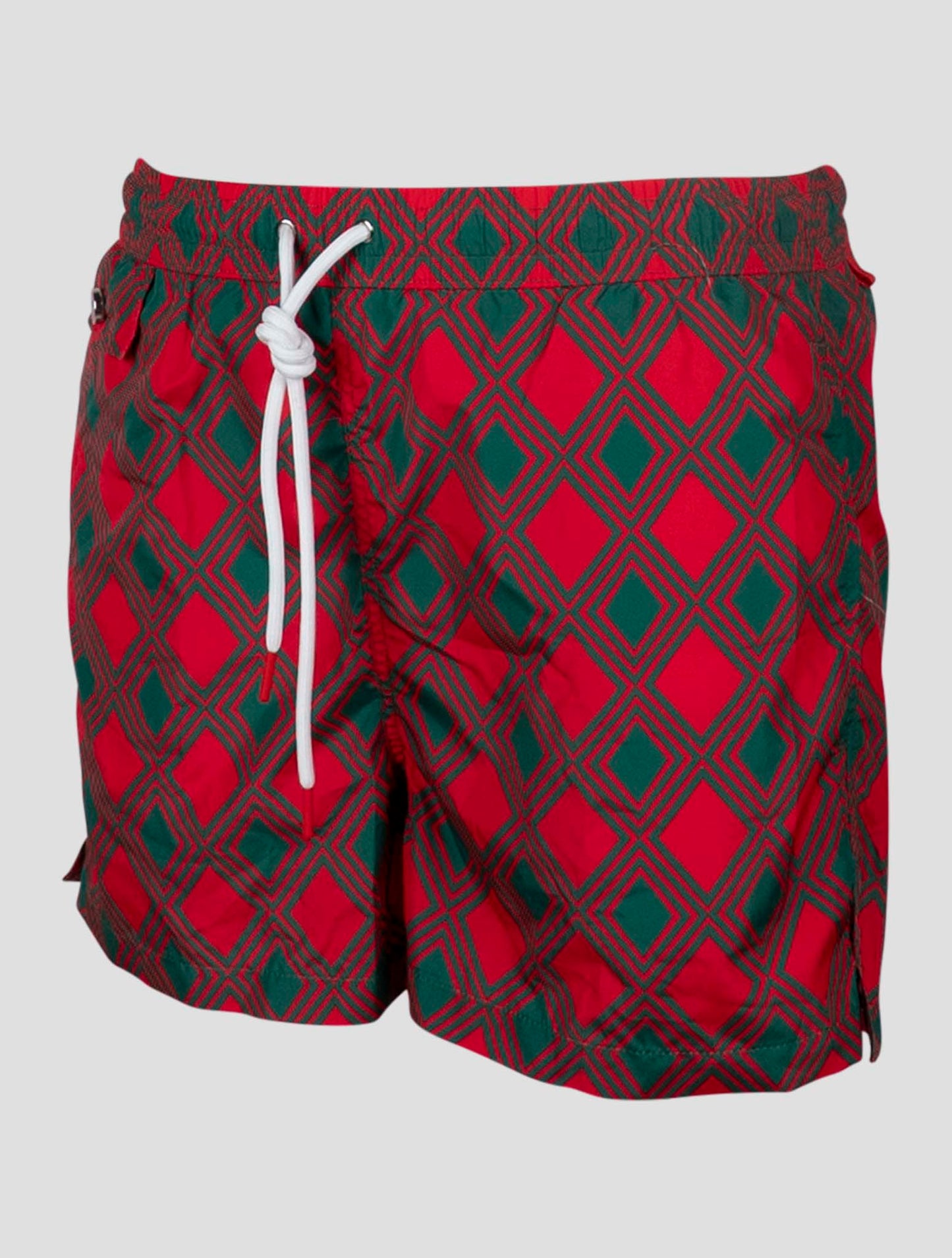 Kiton Red Green Pl Swim Trunks