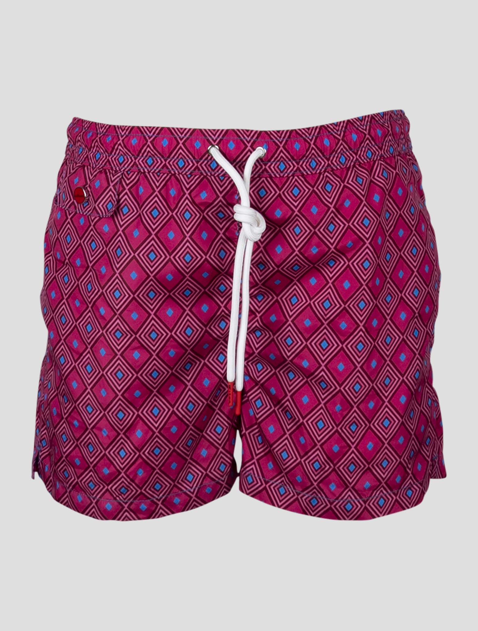 Kiton Fuchsia Light Blue Pl Swim Trunks