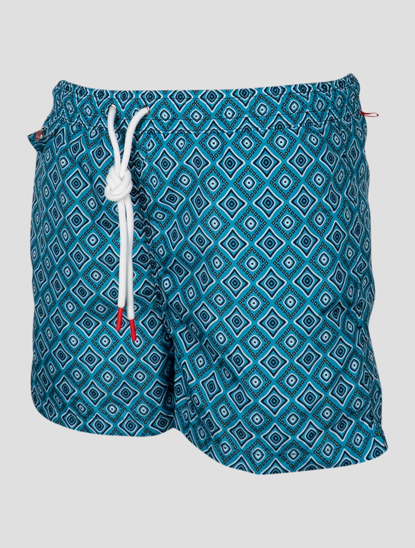 Kiton Light Blue Yellow Pl Swim Trunks