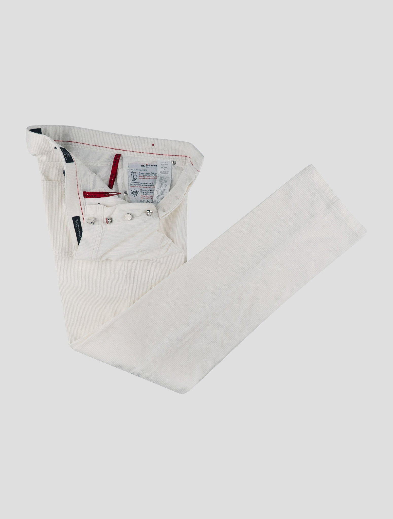 Kiton White Cotton Cashmere Ea Pants