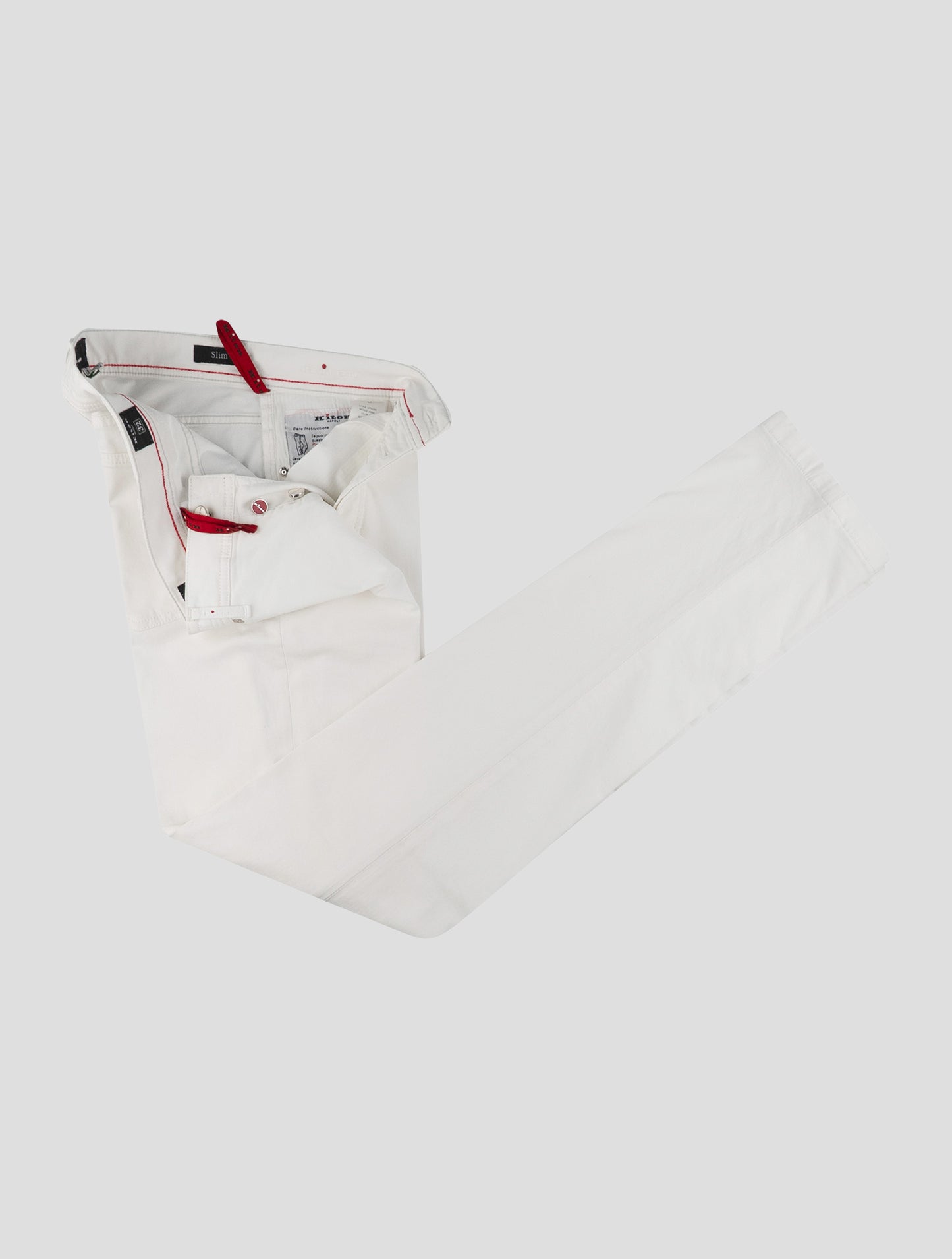 Kiton White Cotton Ea Jeans