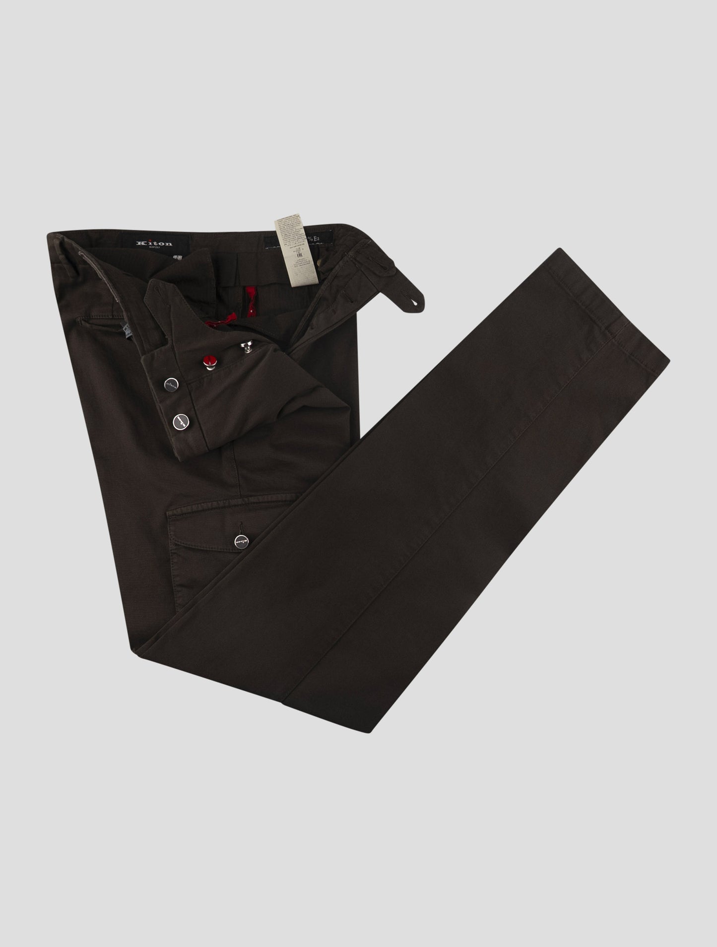 Kiton Brown Cotton Ea Cargo Pants