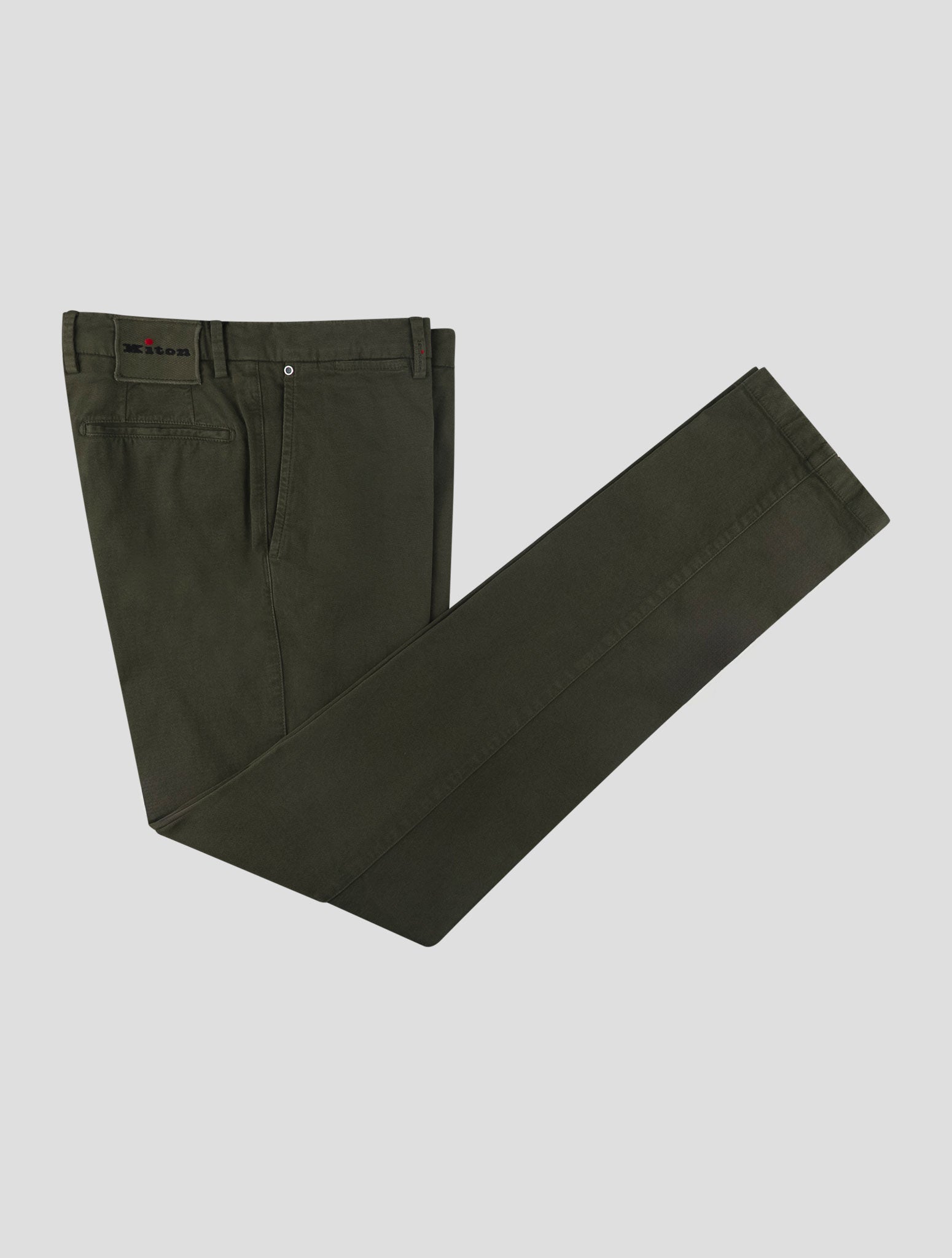 Kiton Green Cotton Cashmere Ea Pants