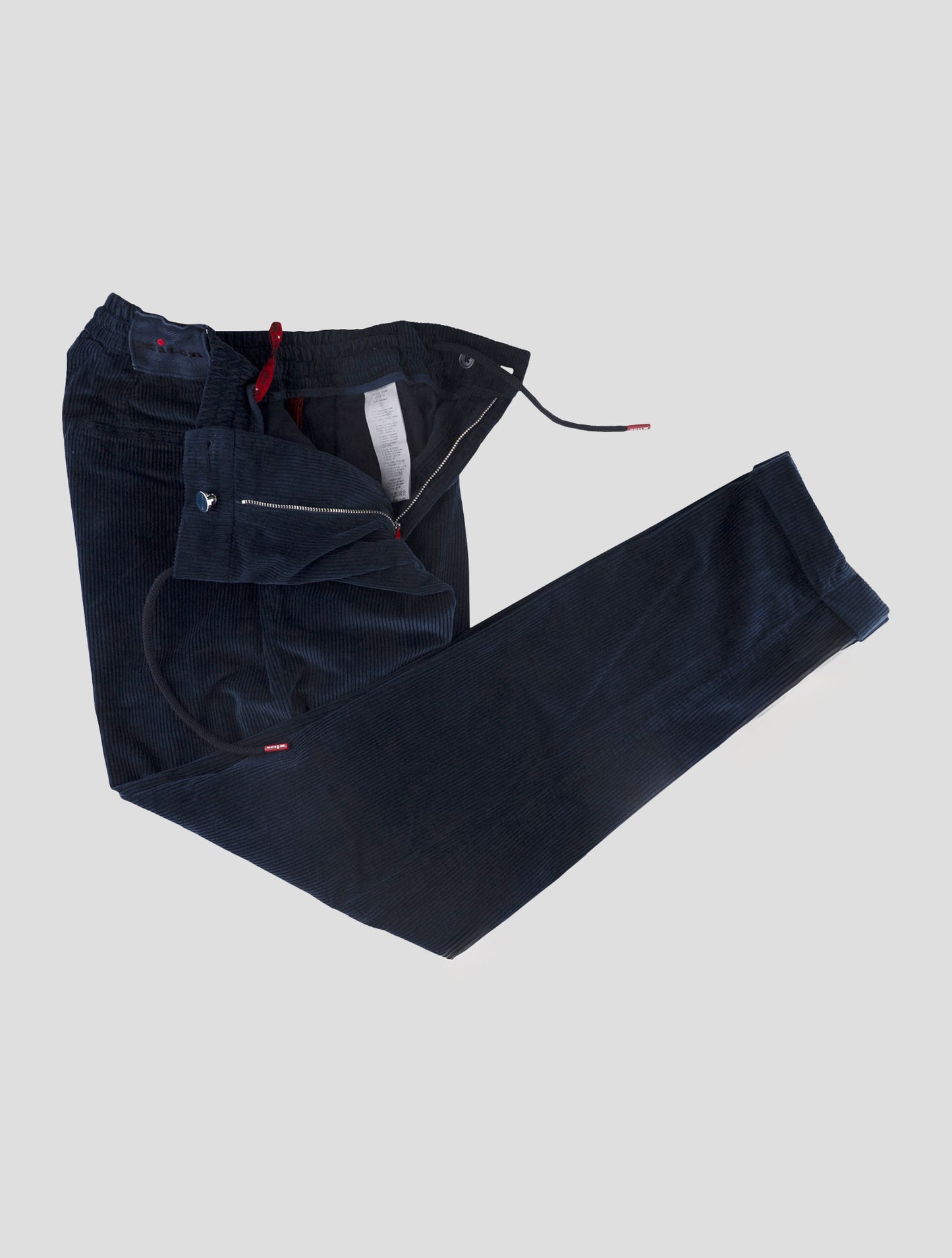 Kiton Blue Cotton Cashmere Ea Velvet Pants