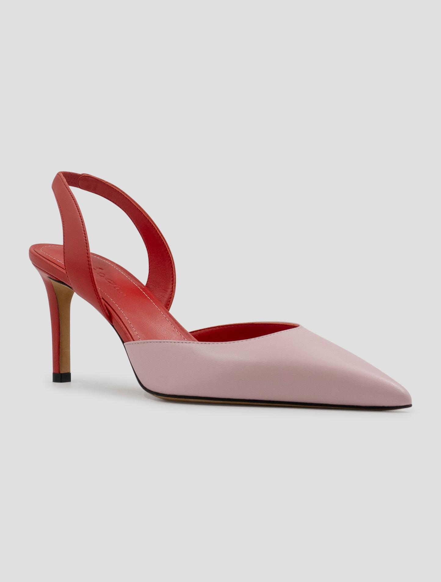 Kiton Pink Red Leather Decollete