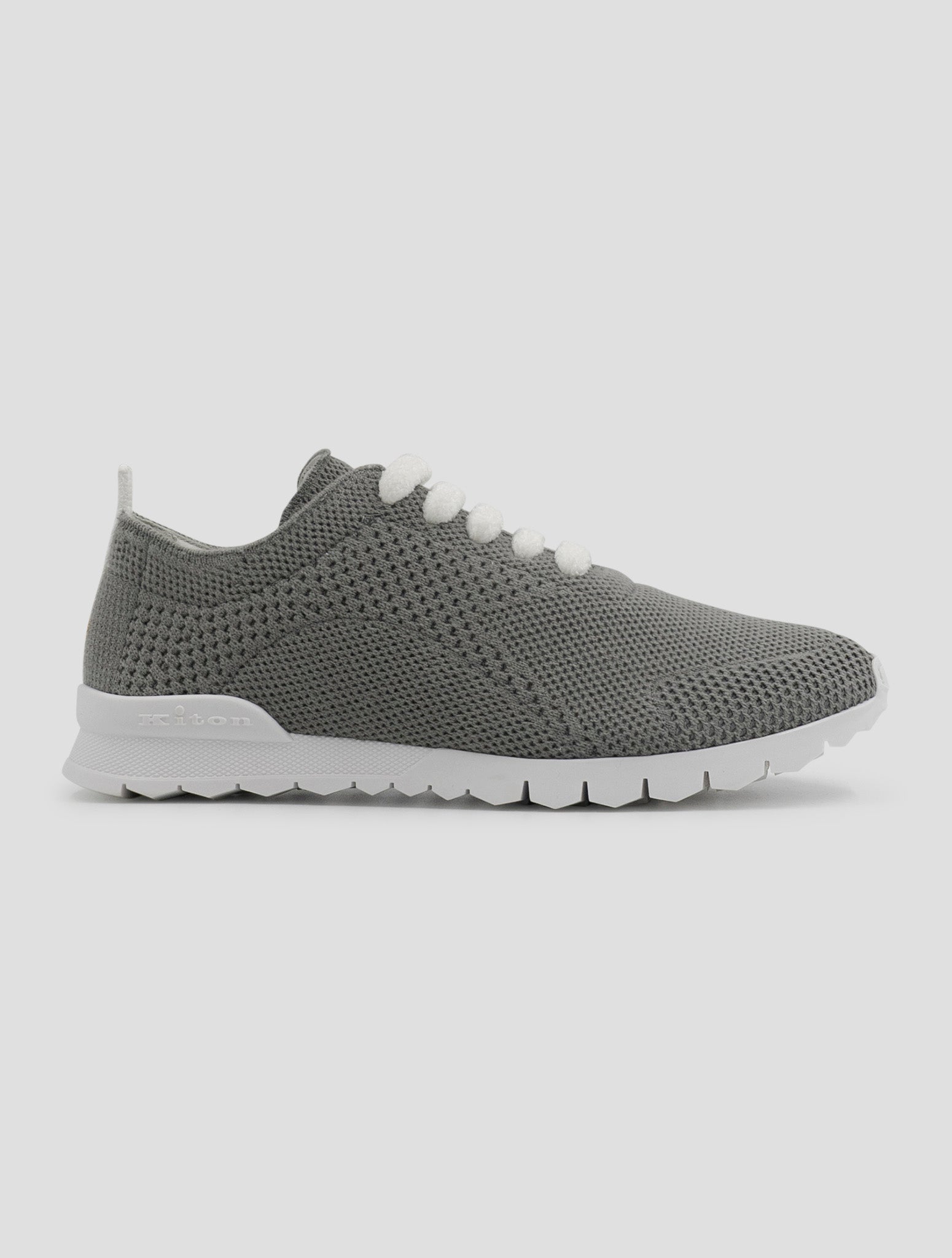 Kiton Gray Cashmere Pl Sneakers Women
