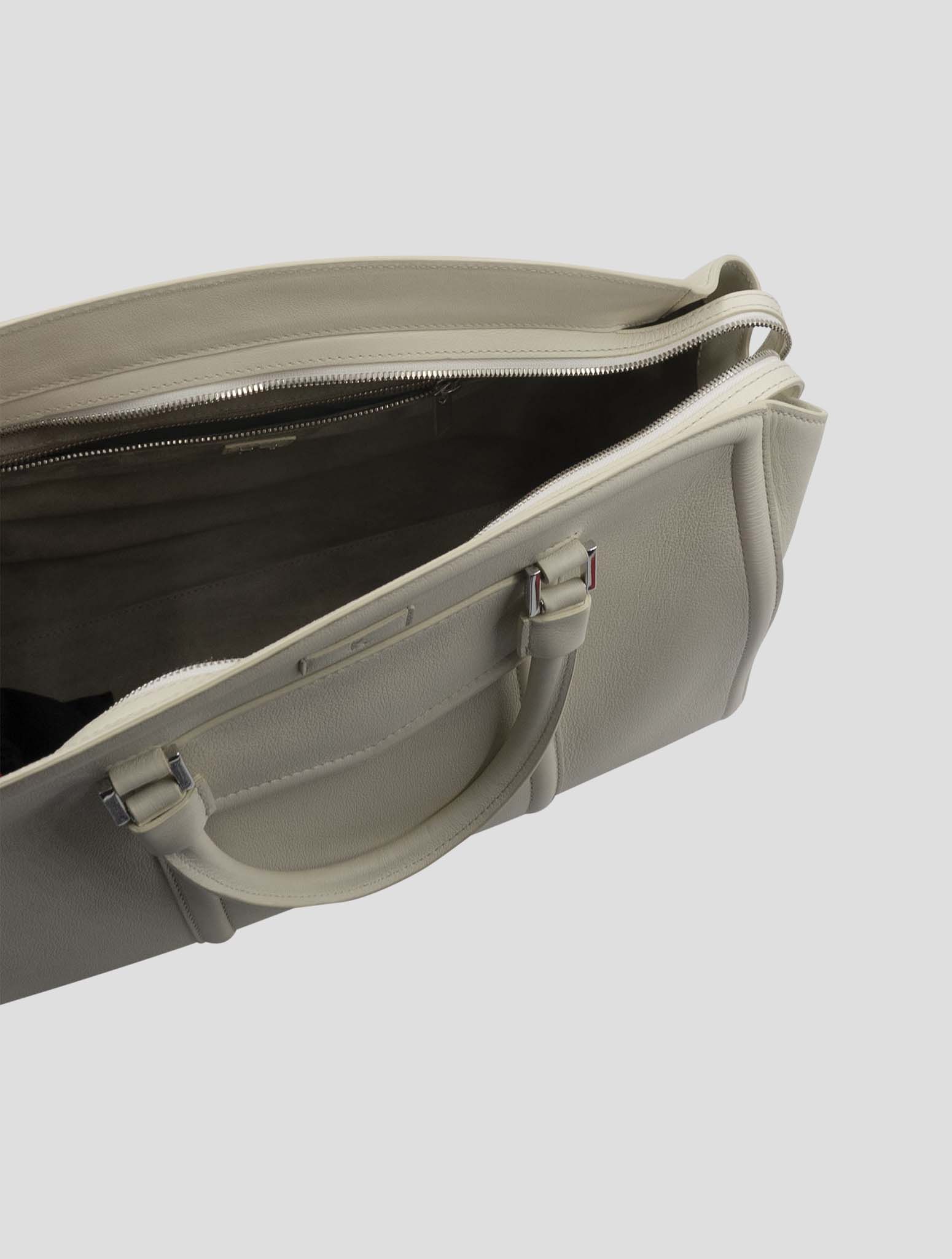 Kiton White Leather Bag Women