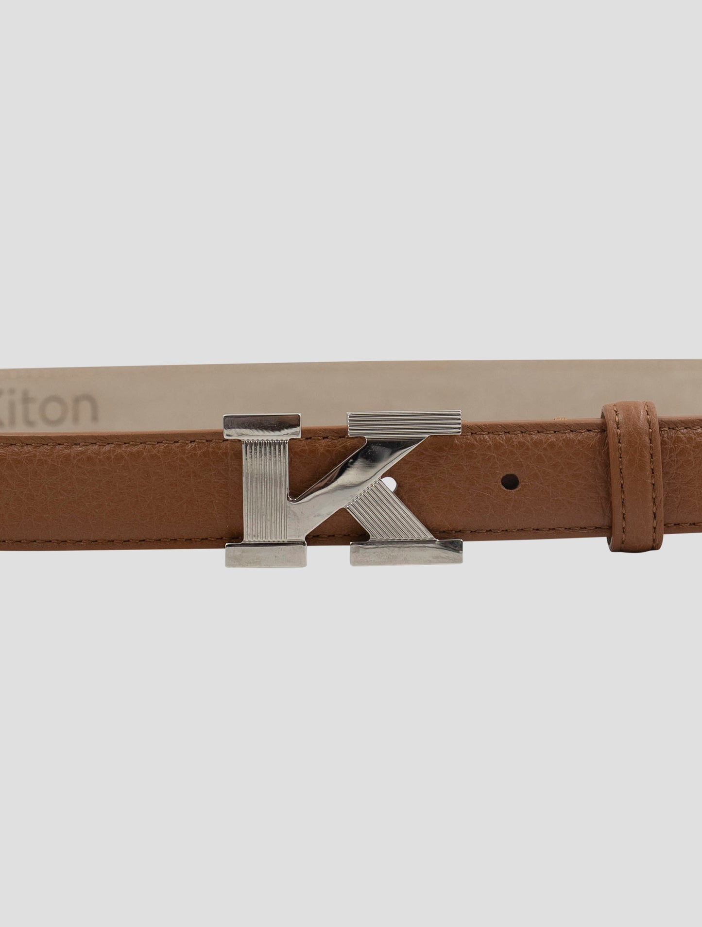 Kiton Brown Leather Belt Women