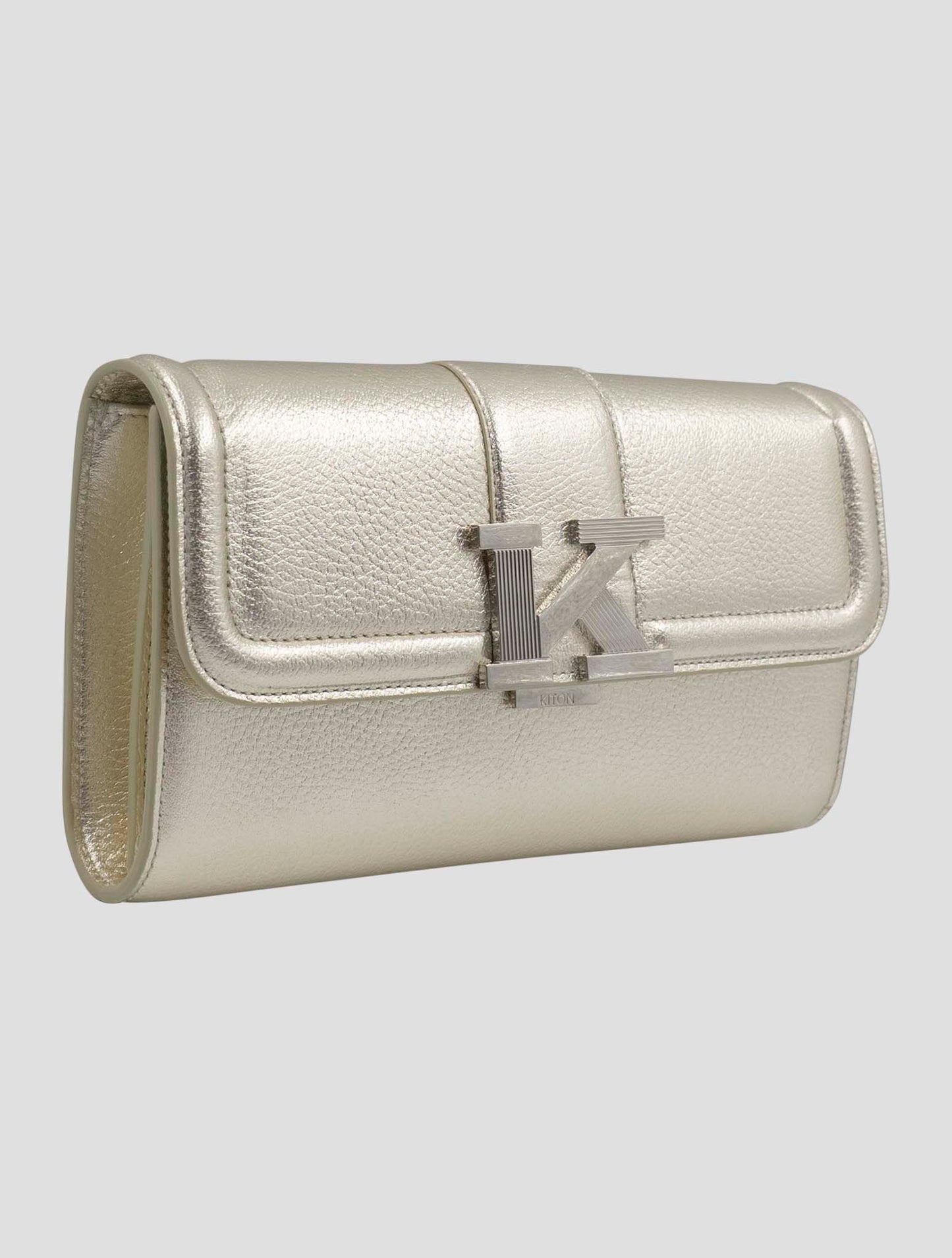 Kiton Gold Leather Bag Women