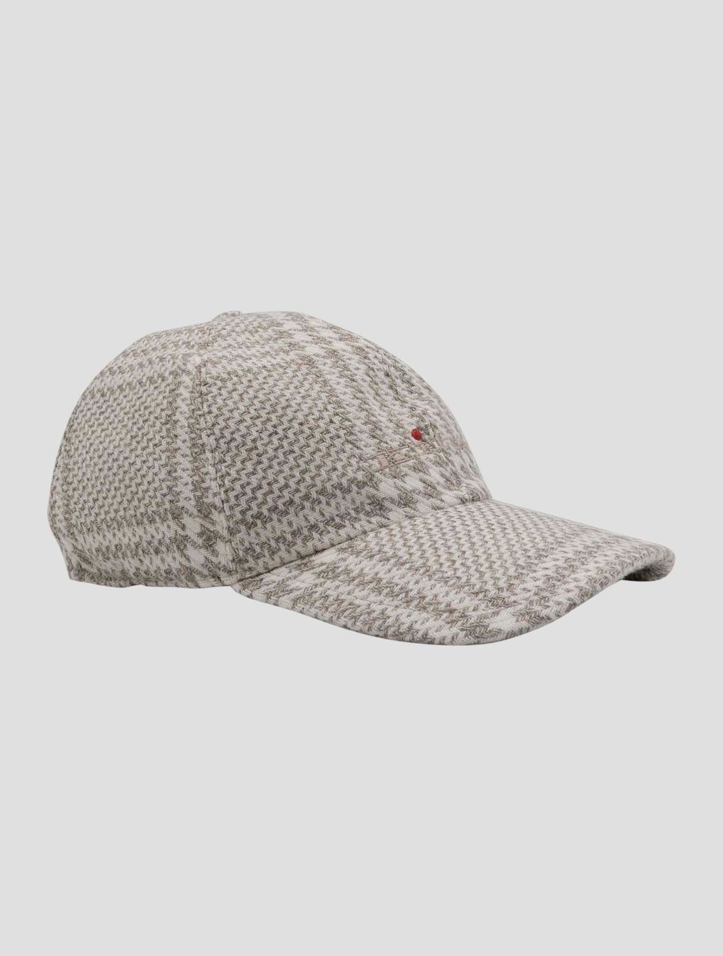 Kiton Beige White Silk Cashmere Baseball Cap Women