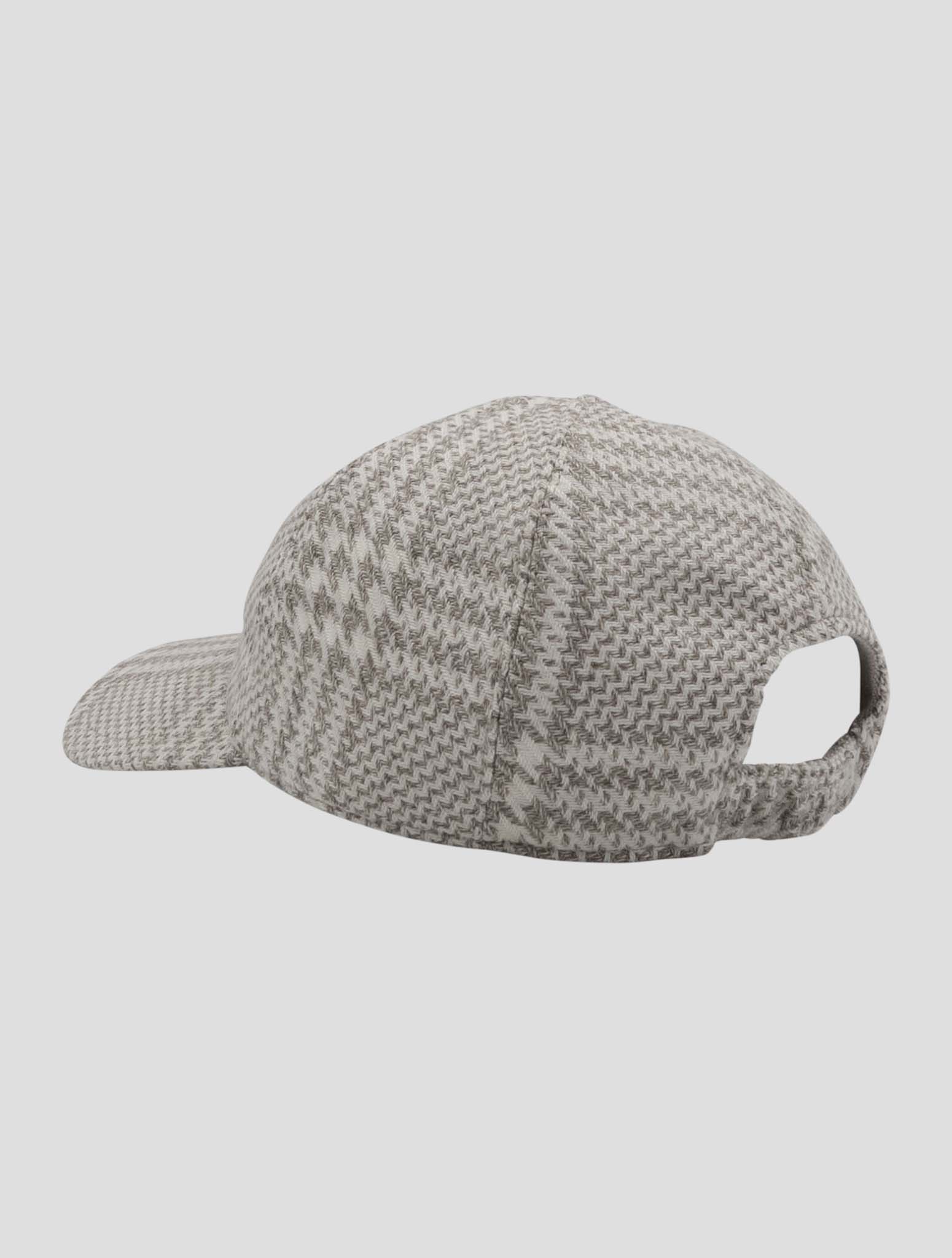 Kiton Beige White Silk Cashmere Baseball Cap Women