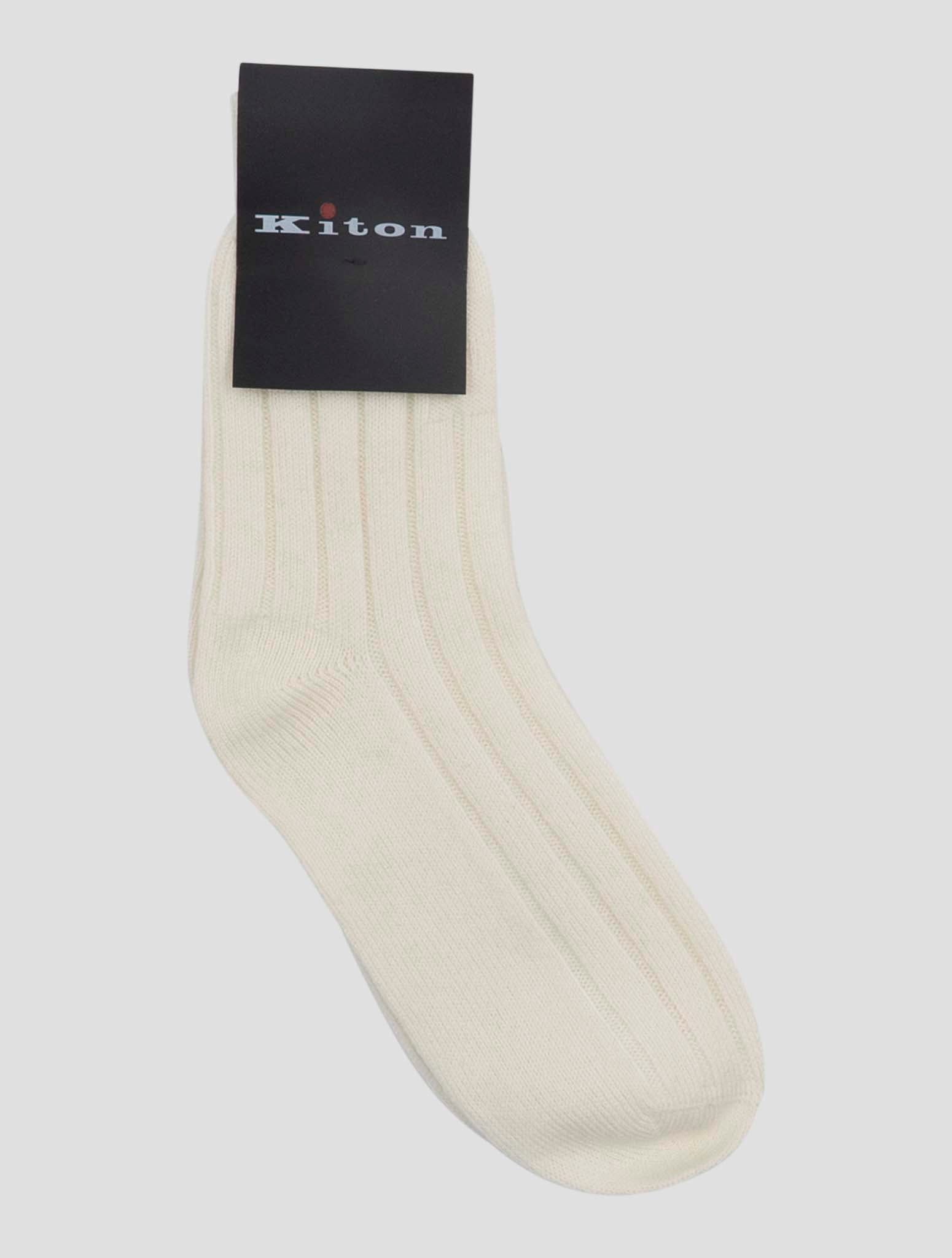 Kiton White Cashmere Socks Women
