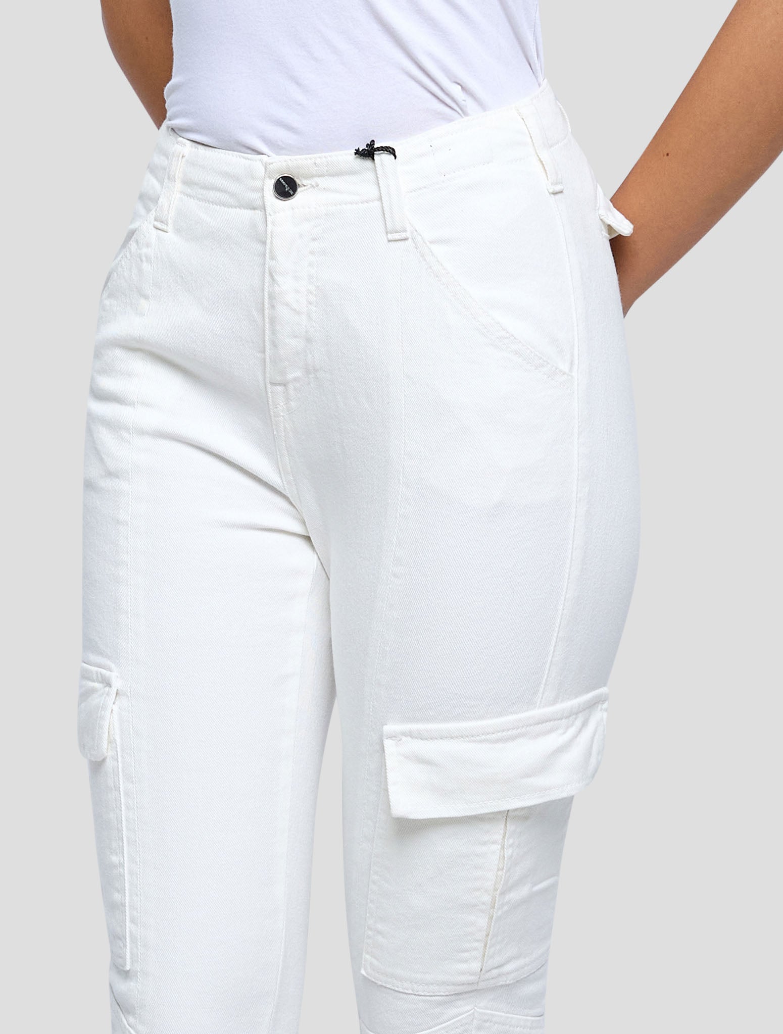 Kiton White Cotton Ea Pants Women