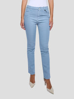 Kiton Light Blue Cotton Ea Jeans Women