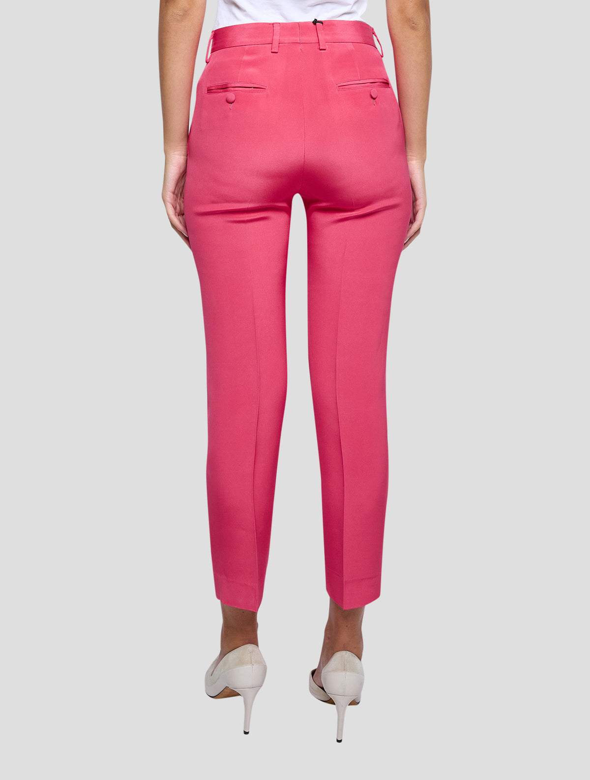Kiton Pink Silk Pants Women
