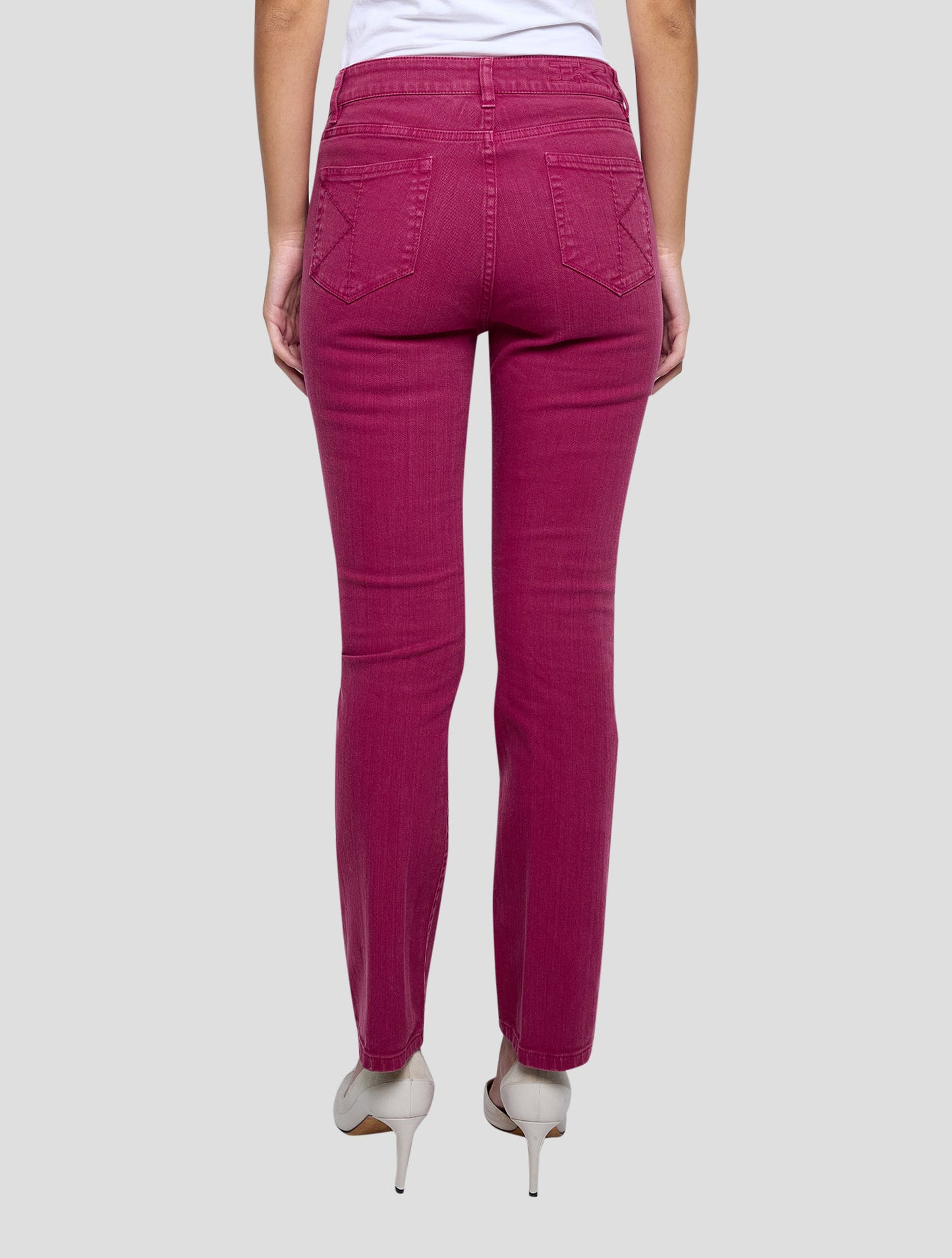 Kiton Burgundy Cotton Ea Jeans Women