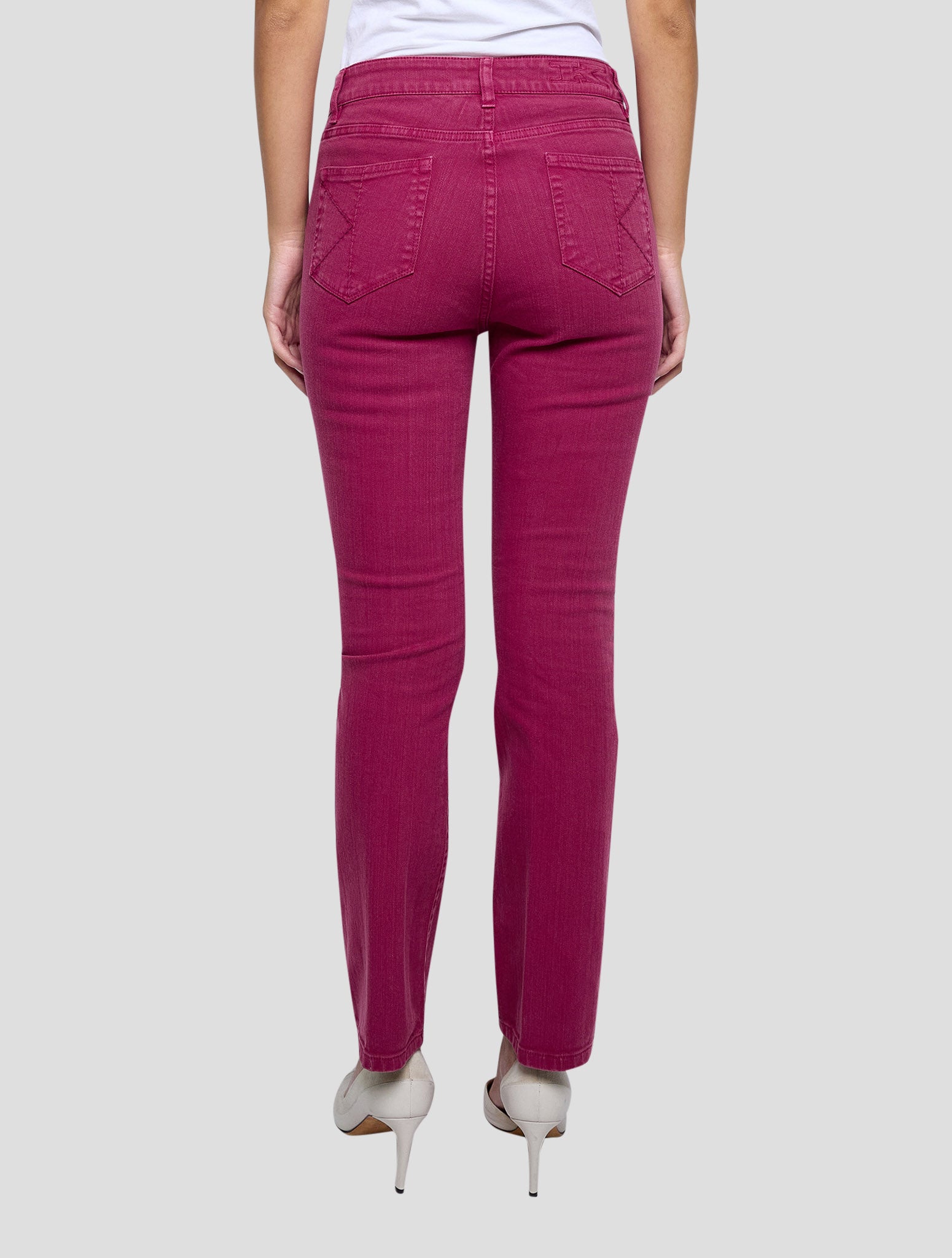 Kiton Burgundy Cotton Ea Jeans Women
