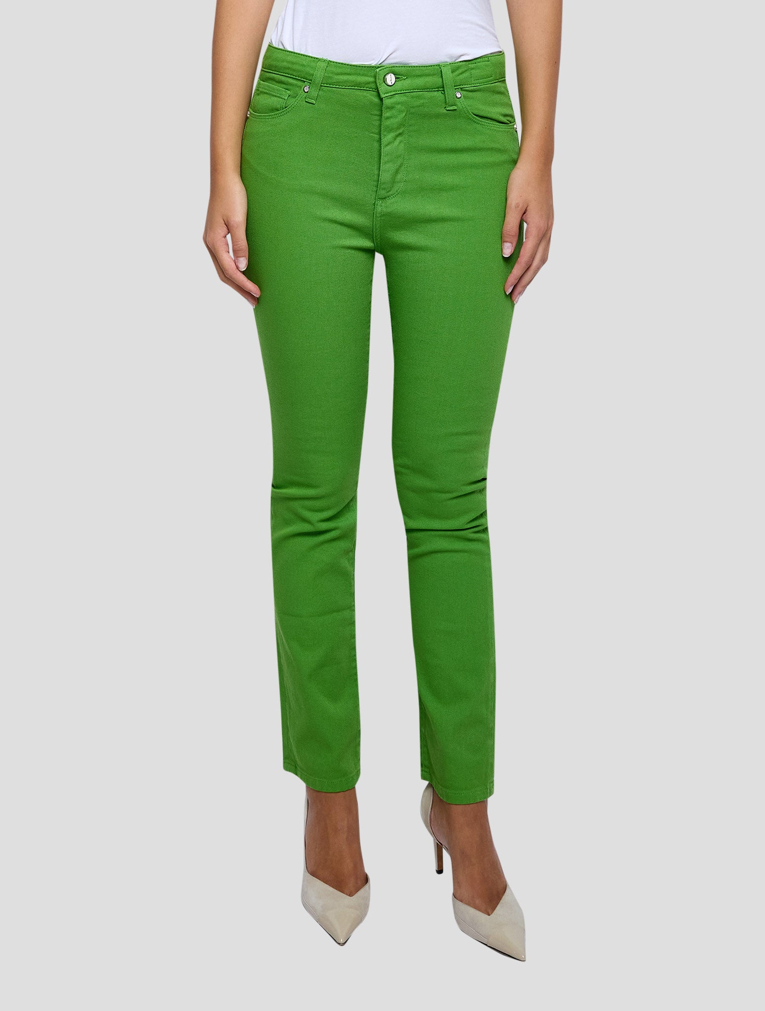 Kiton Green Cotton Ea Jeans Women