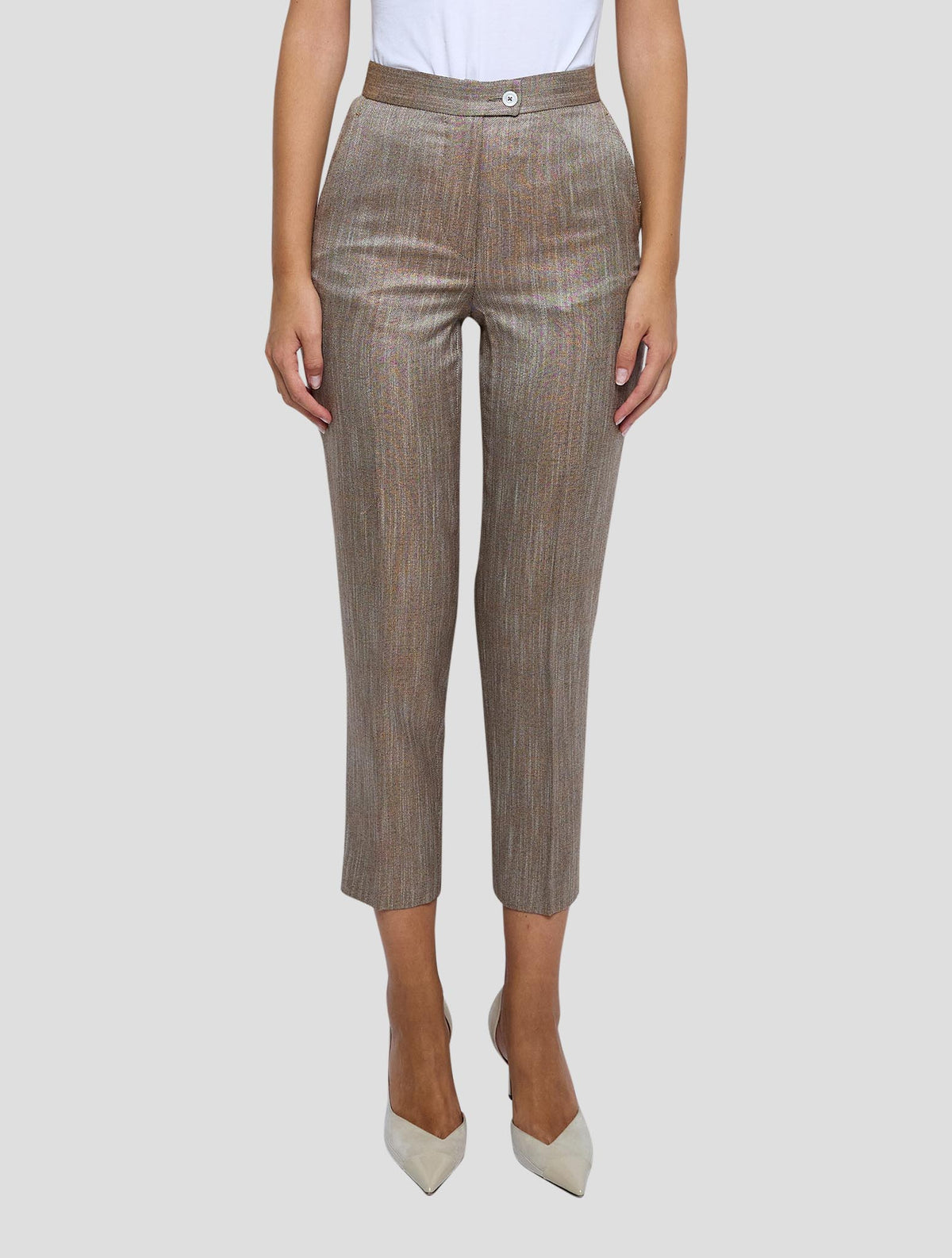 Kiton Brown Viscose Pants Women