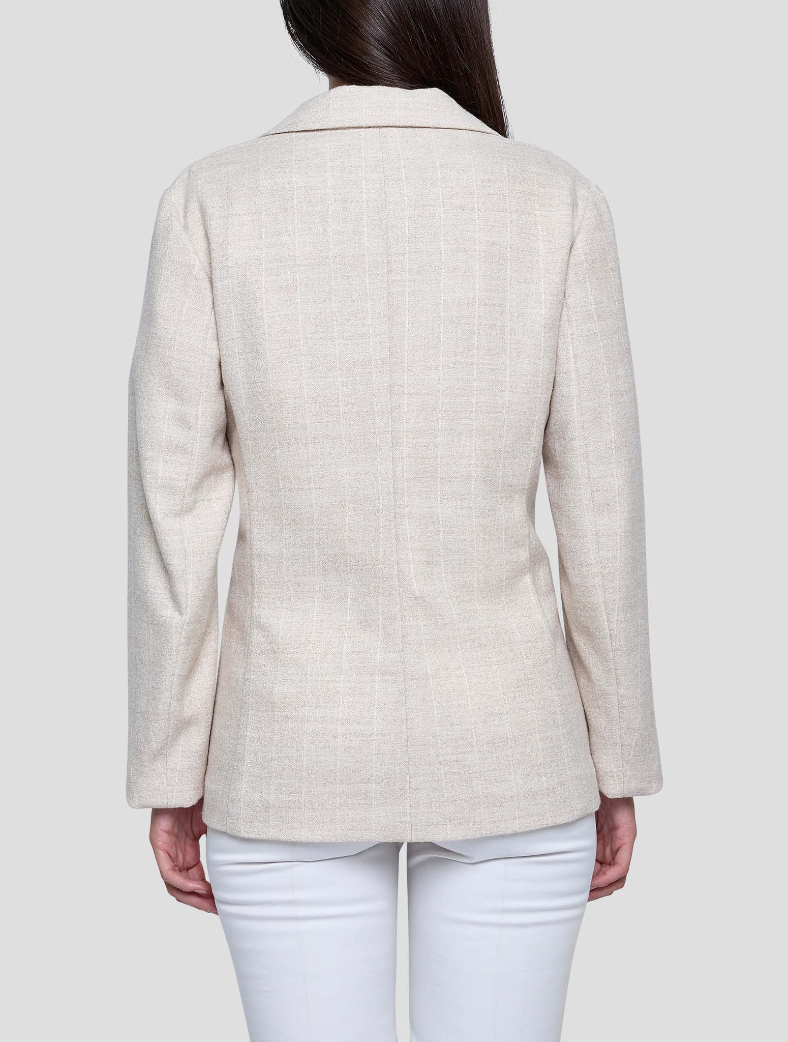 Kiton Beige Alpaca Pa Linen Blazer Women