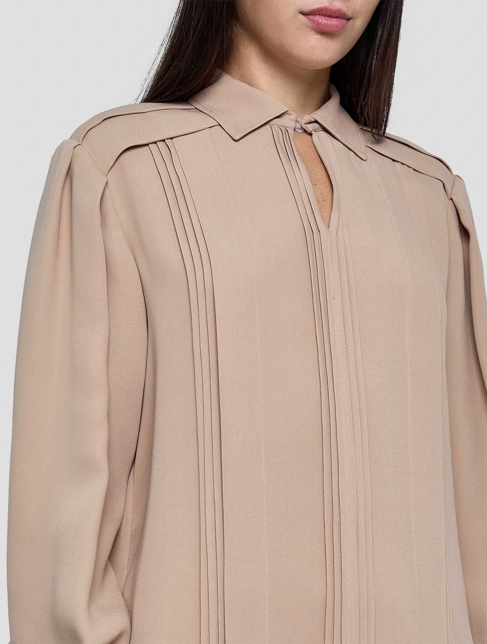 Kiton Beige Silk Shirt Women