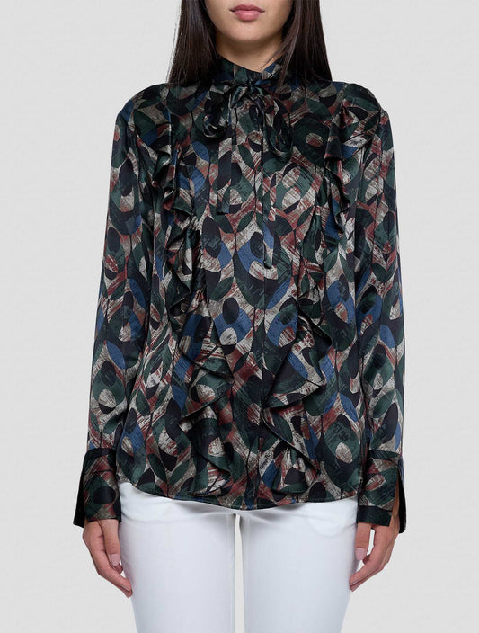 Kiton Multicolor Silk Shirt Women