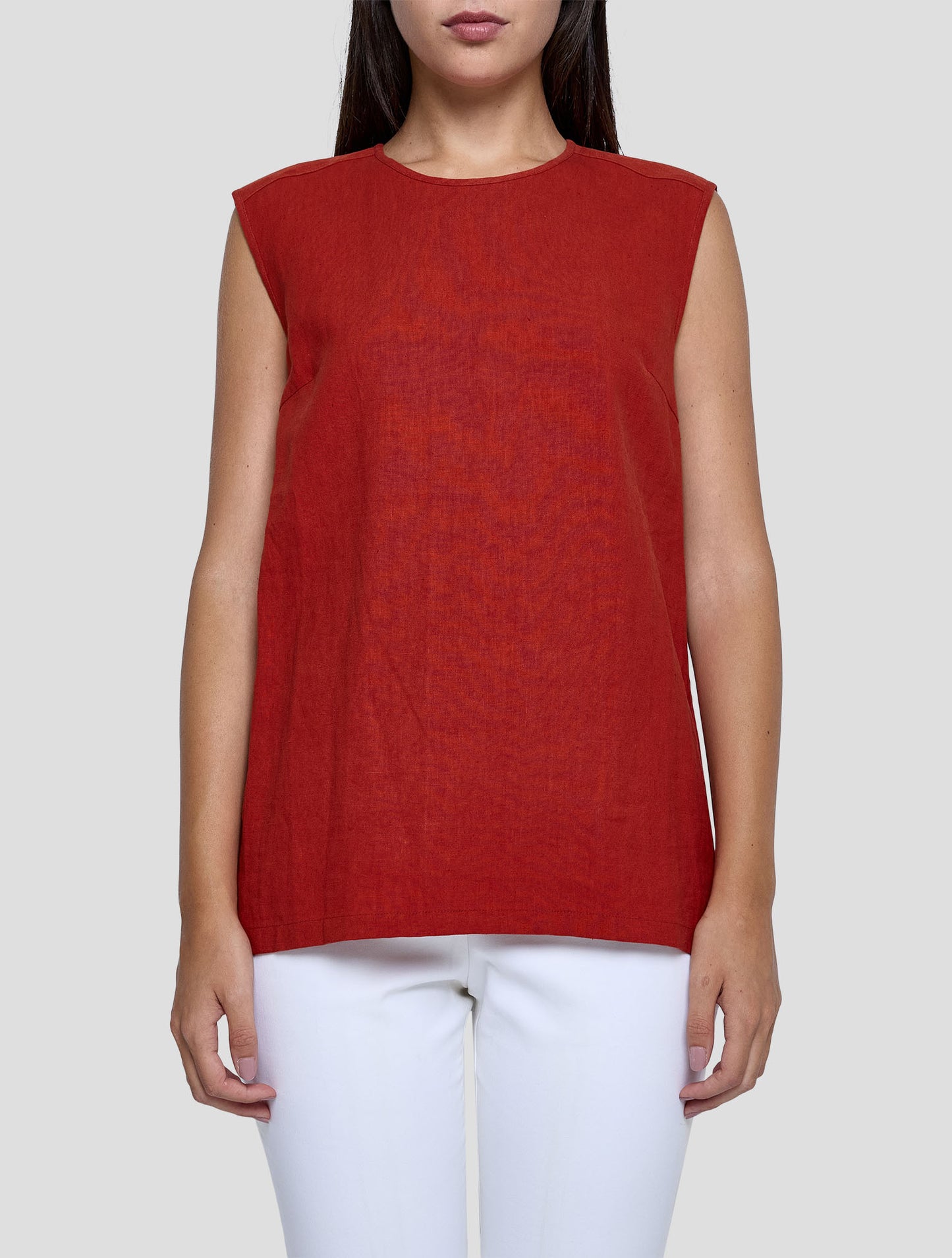 Kiton Red Linen Blazer Women