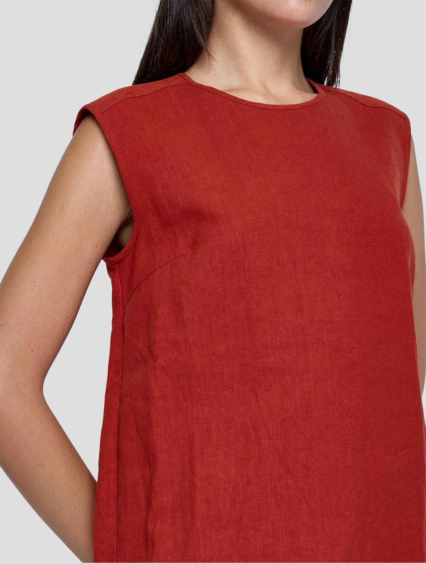Kiton Red Linen Blazer Women