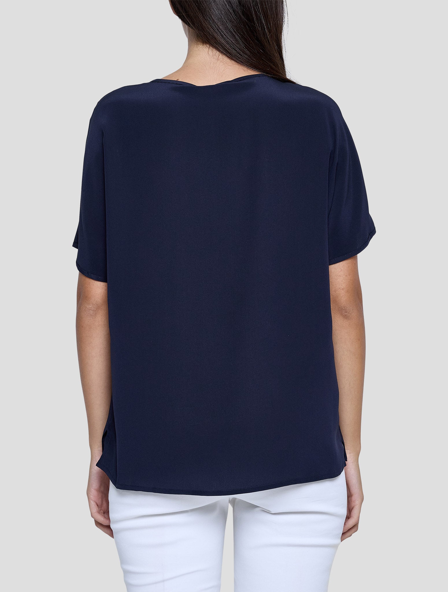 Kiton Blue Silk Shirt Women