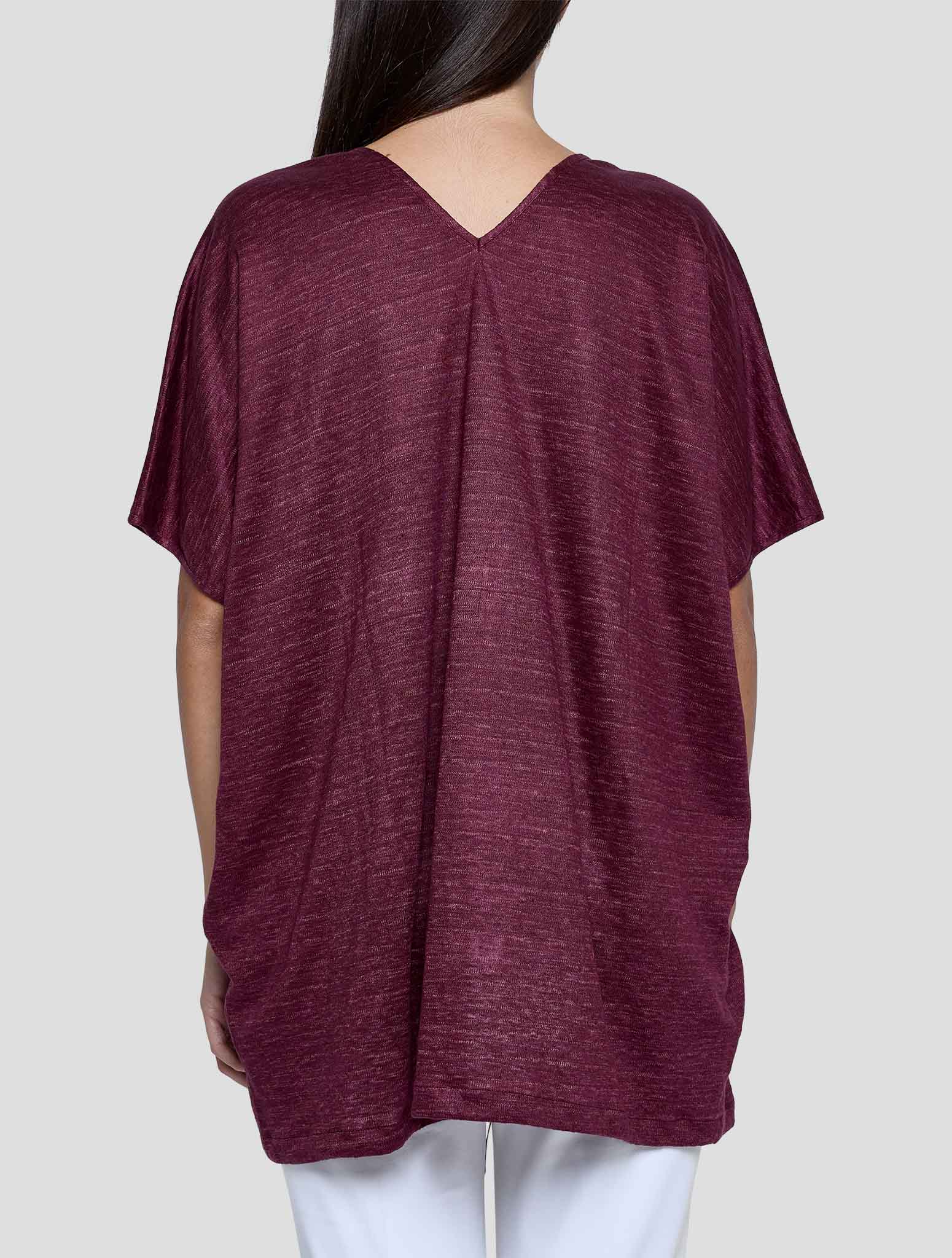 Kiton Burgundy Linen Blazer Women