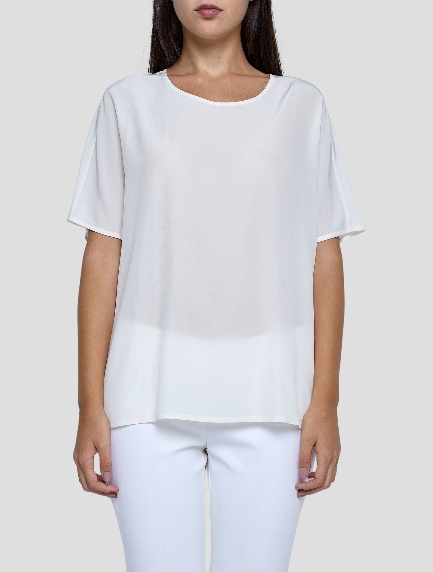 Kiton White Silk Shirt Women