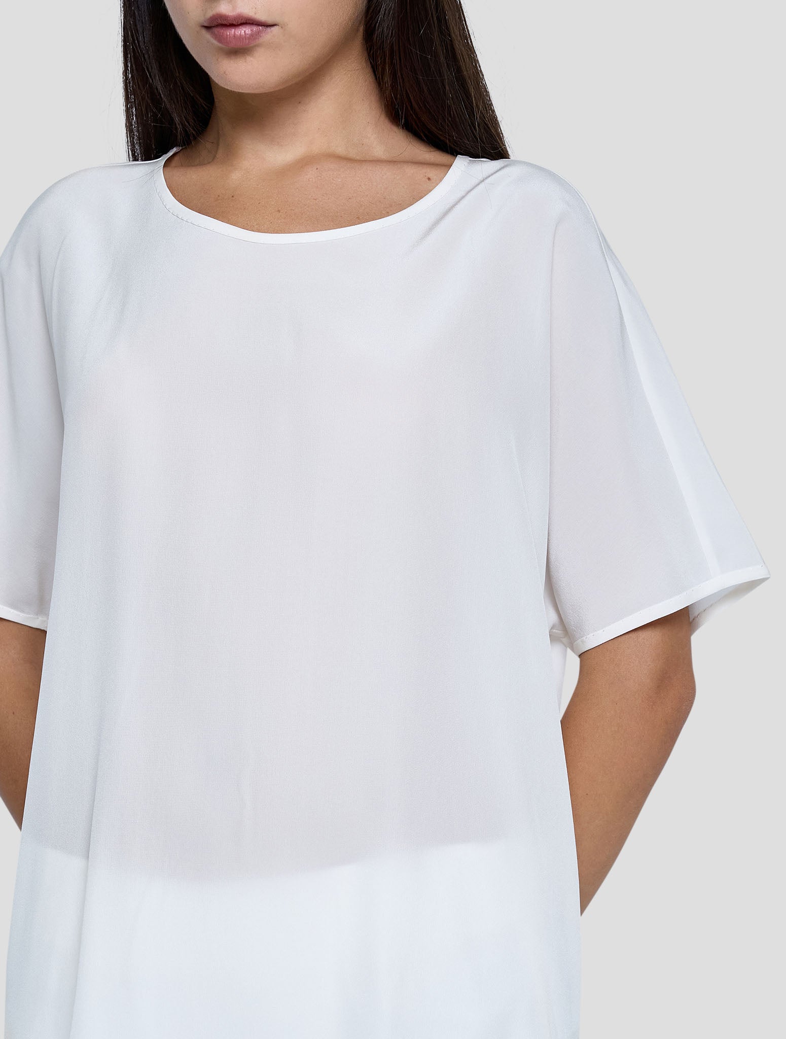 Kiton White Silk Shirt Women