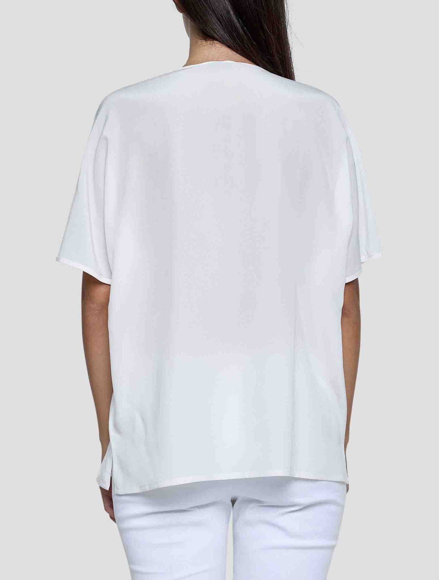 Kiton White Silk Shirt Women