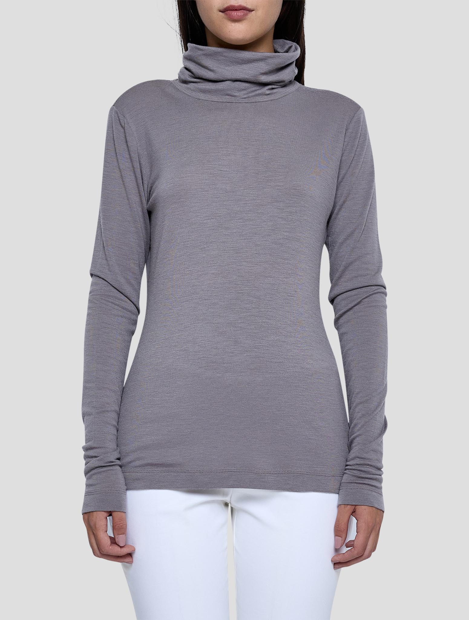 Kiton Taupe Cashmere Ea Sweater Turtleneck Women