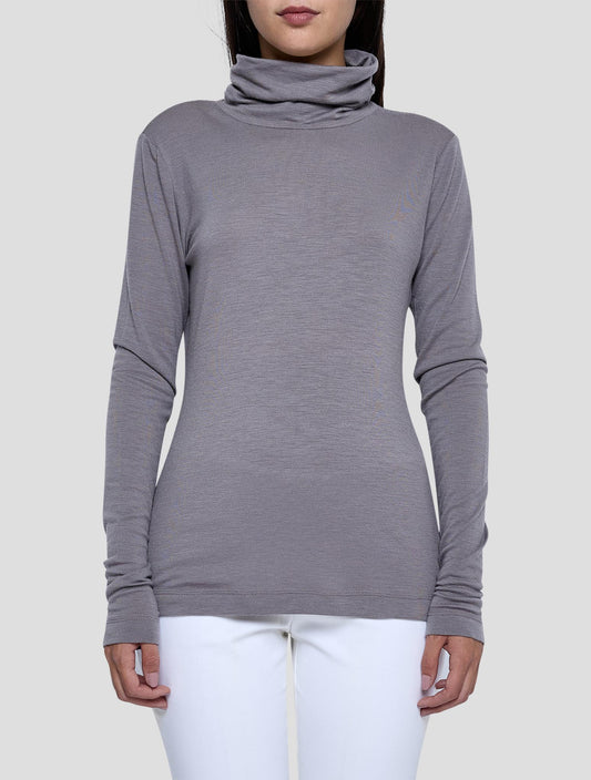 Kiton Taupe Cashmere Ea Sweater Turtleneck Women
