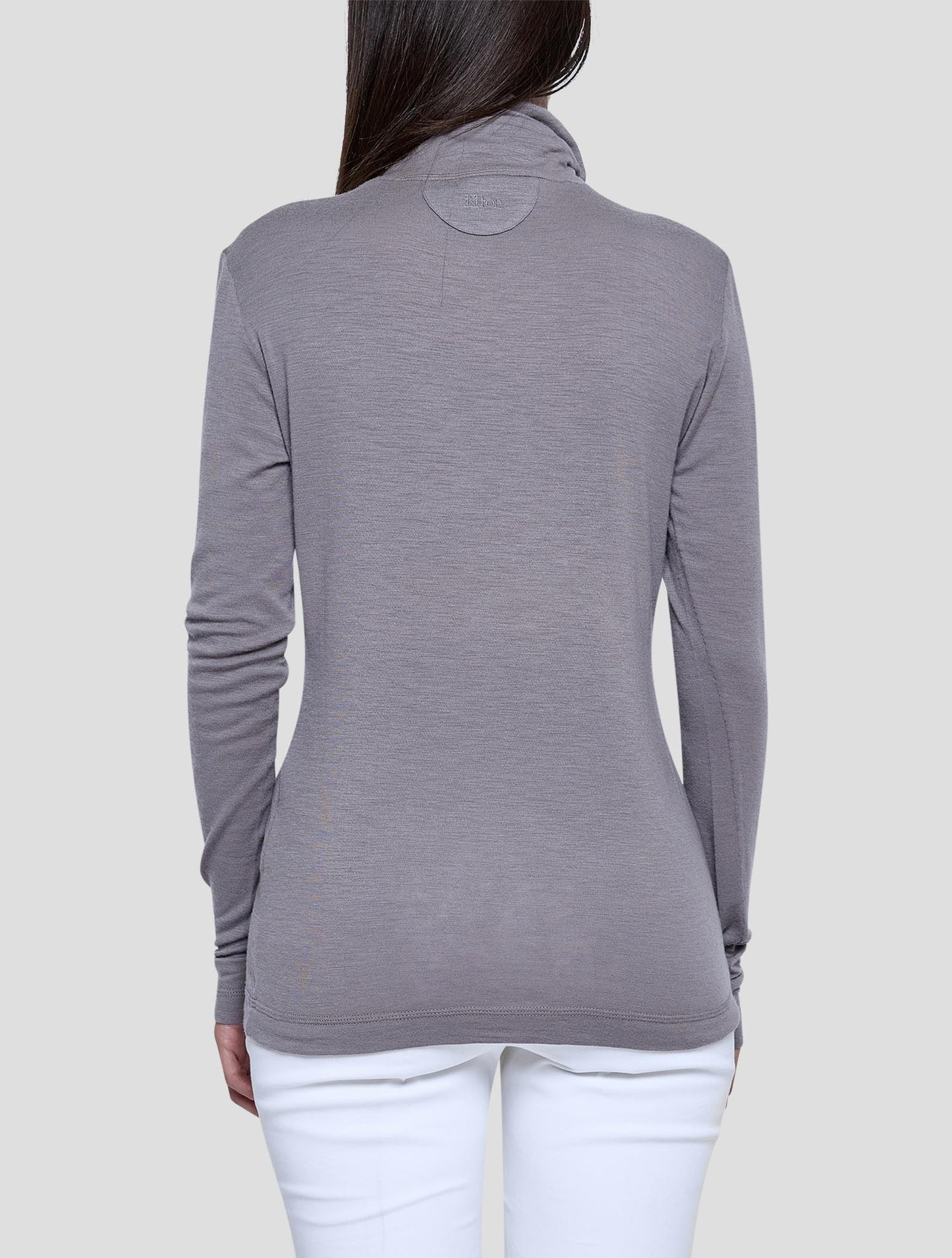 Kiton Taupe Cashmere Ea Sweater Turtleneck Women