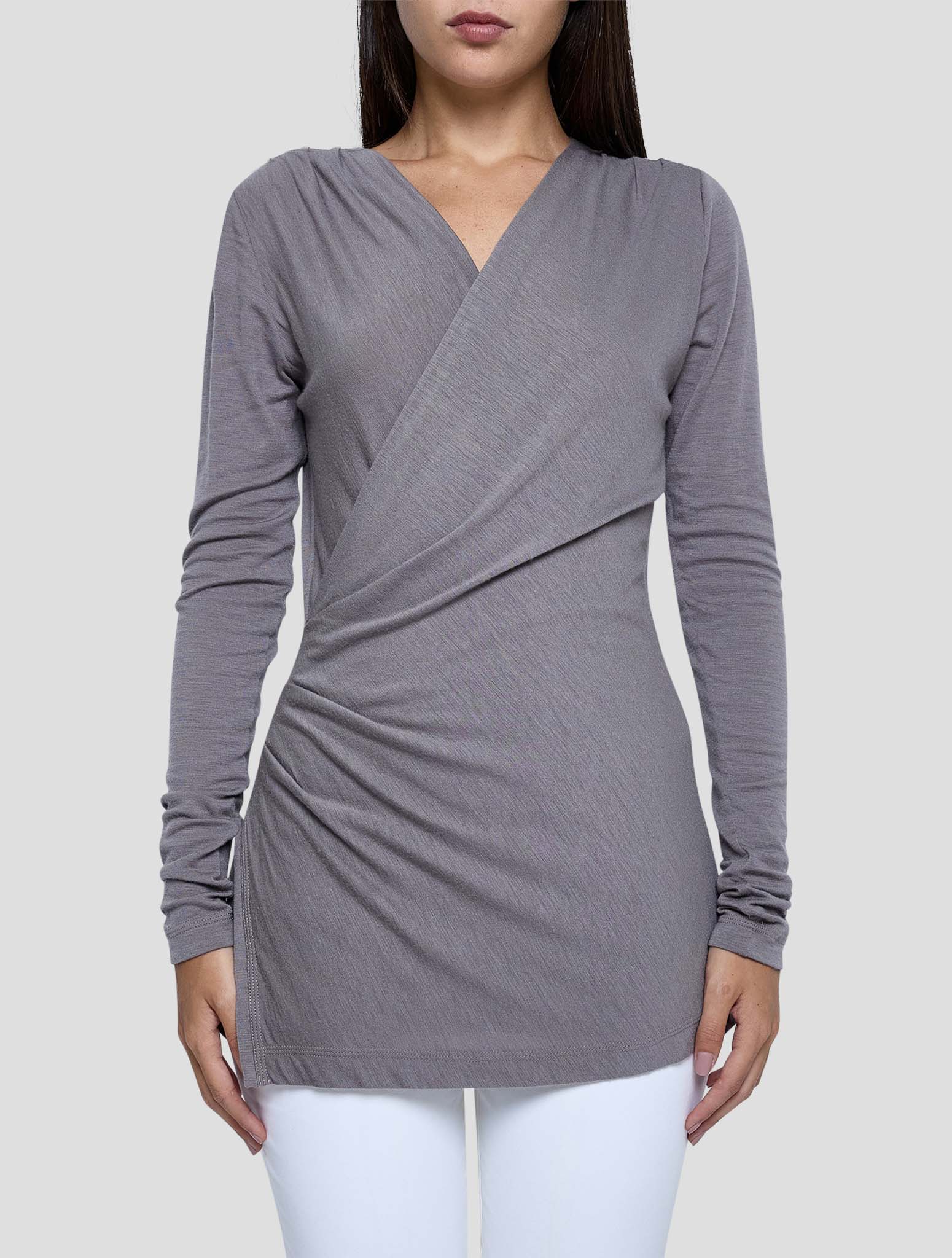 Kiton Taupe Cashmere Ea Shirt Women