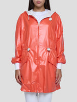 Kiton Orange White Pl Coat Women