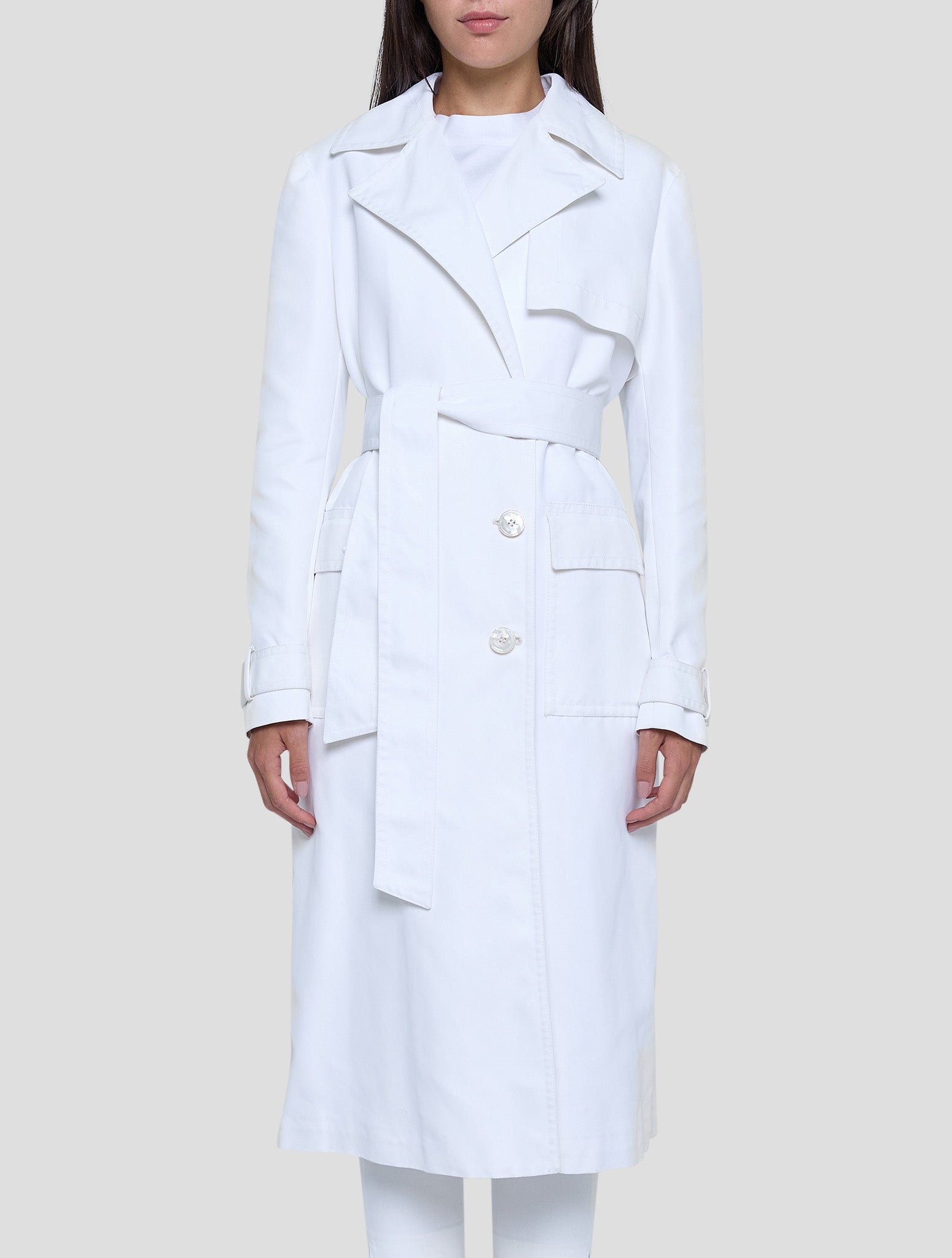 Kiton White Pa Overcoat Women