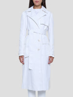 Kiton White Pa Overcoat Women