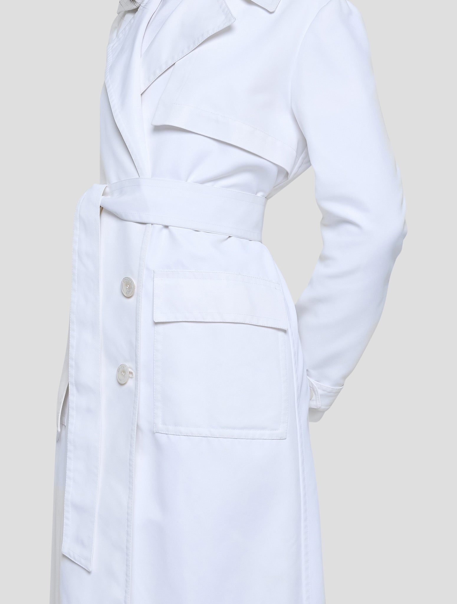 Kiton White Pa Overcoat Women