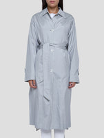 Kiton Gray Silk Overcoat Women