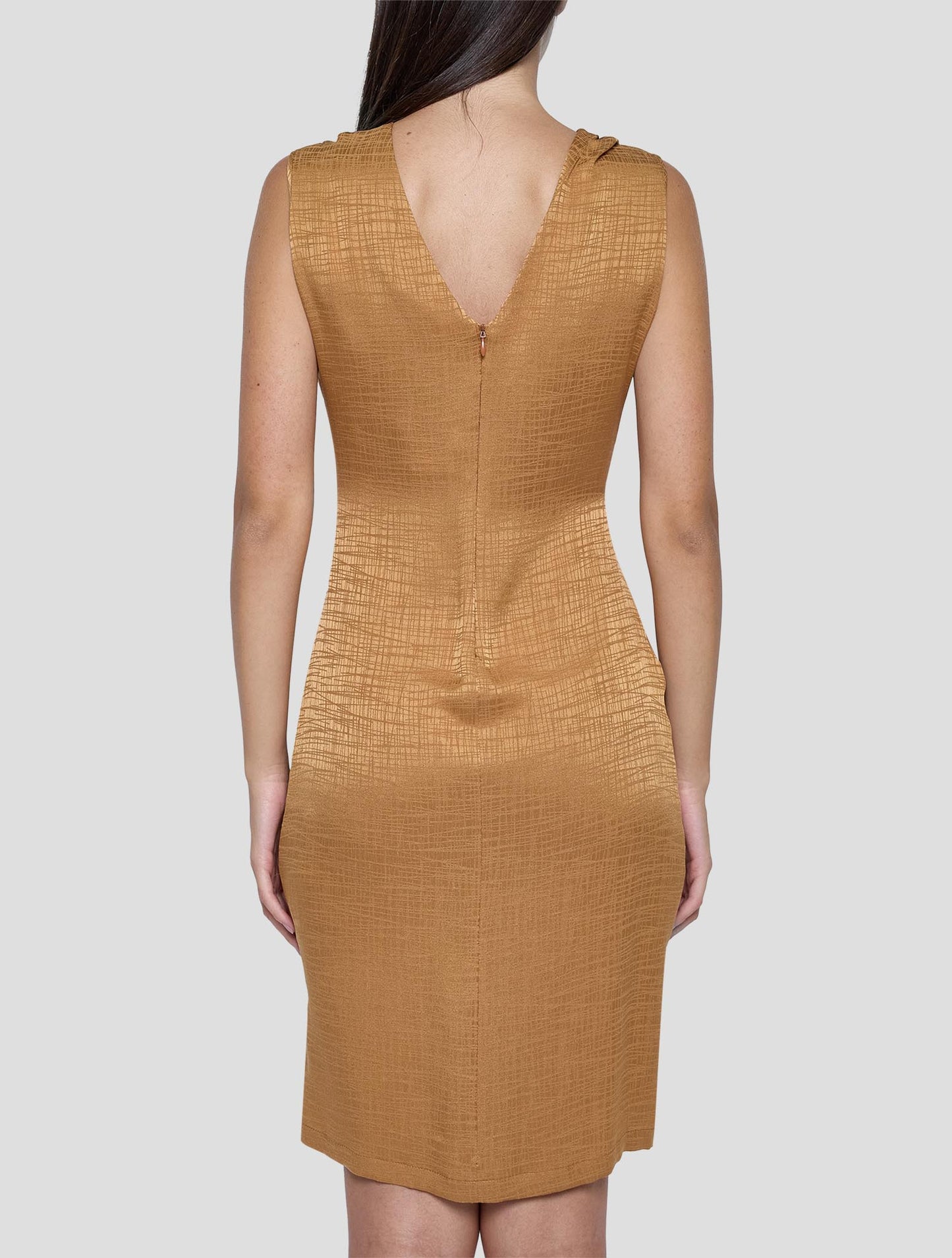 Kiton Brown Silk Dress Women